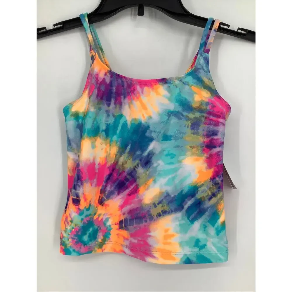 The Children's Place Girl's Medium Teal Tie Dye Beach Two Piece Swimsuit OS4-19